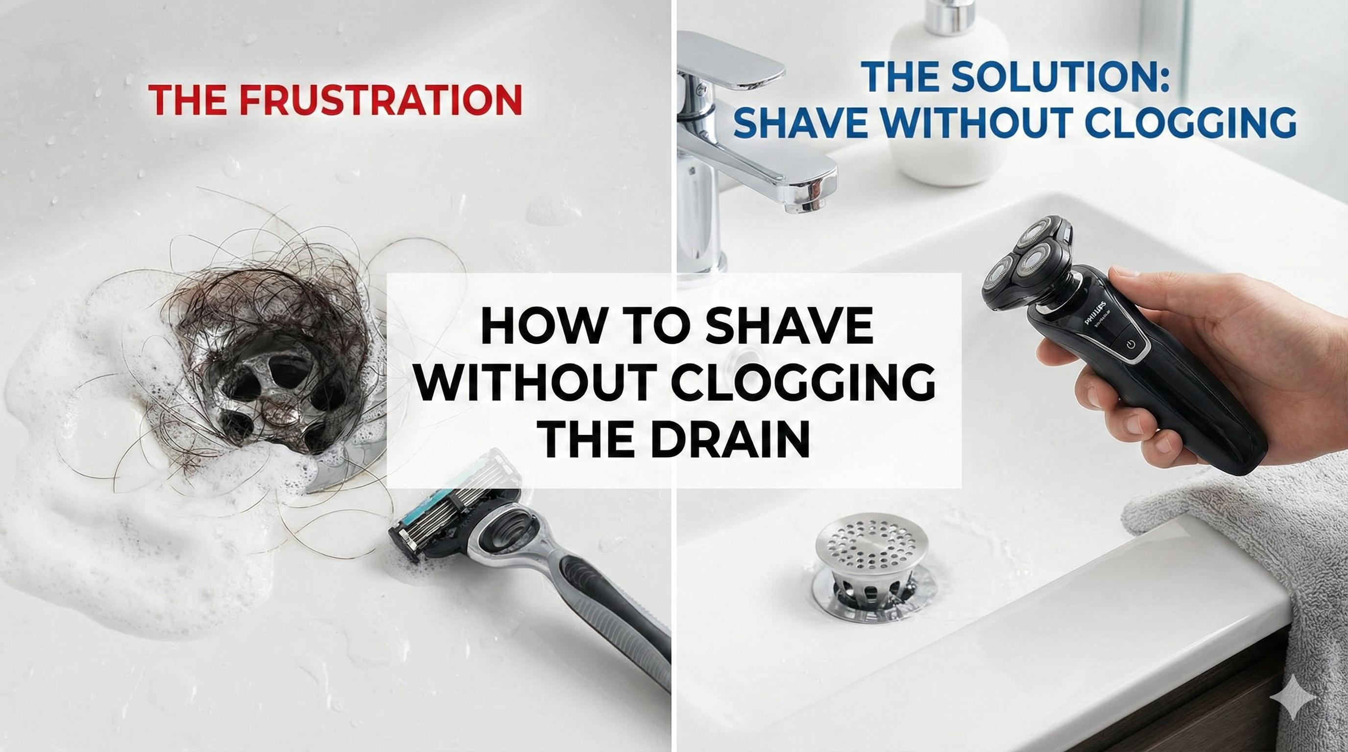 How to Shave Without Clogging the Drain
