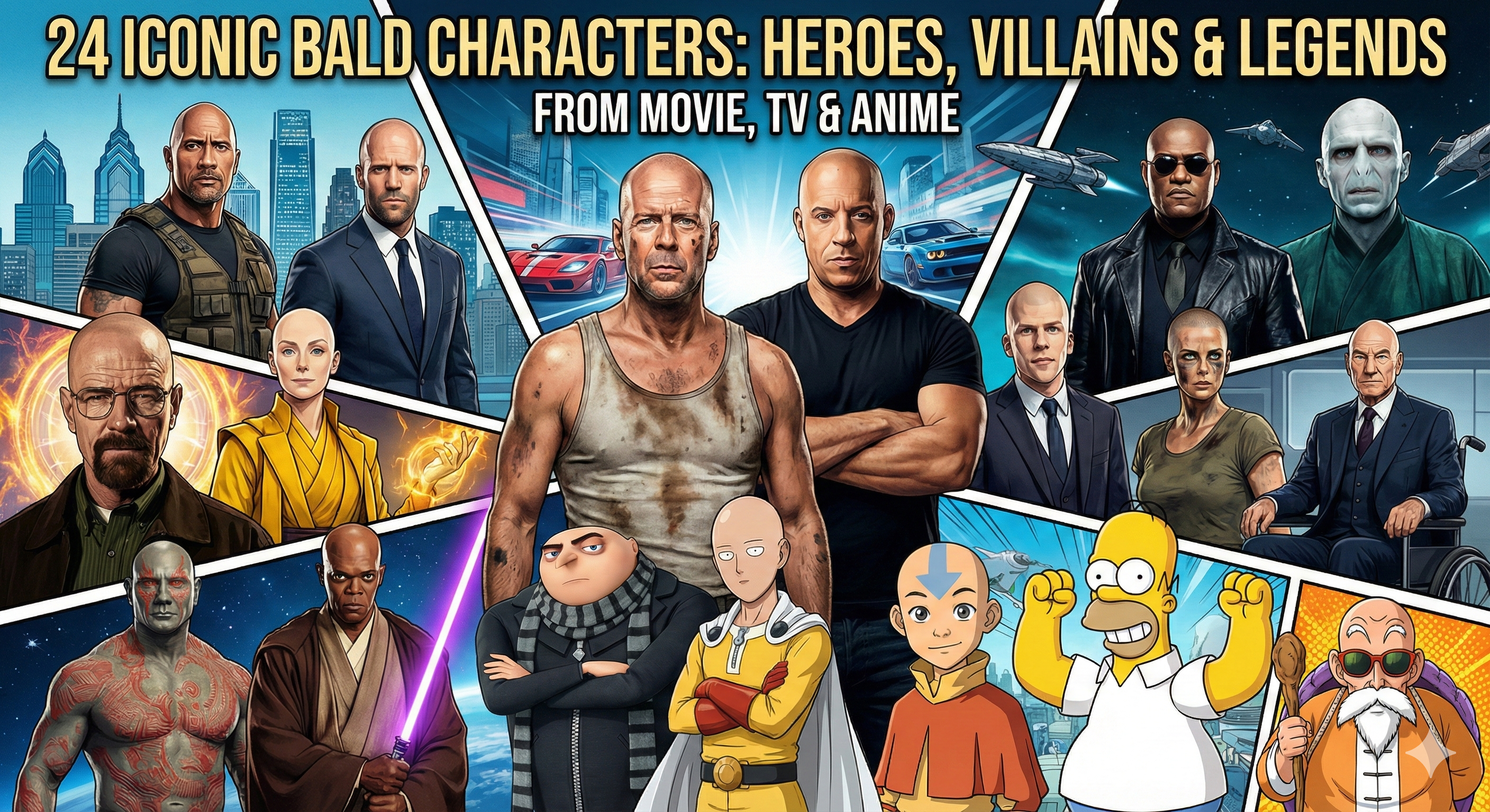 The 24 Best Bald Characters in Movies & TV