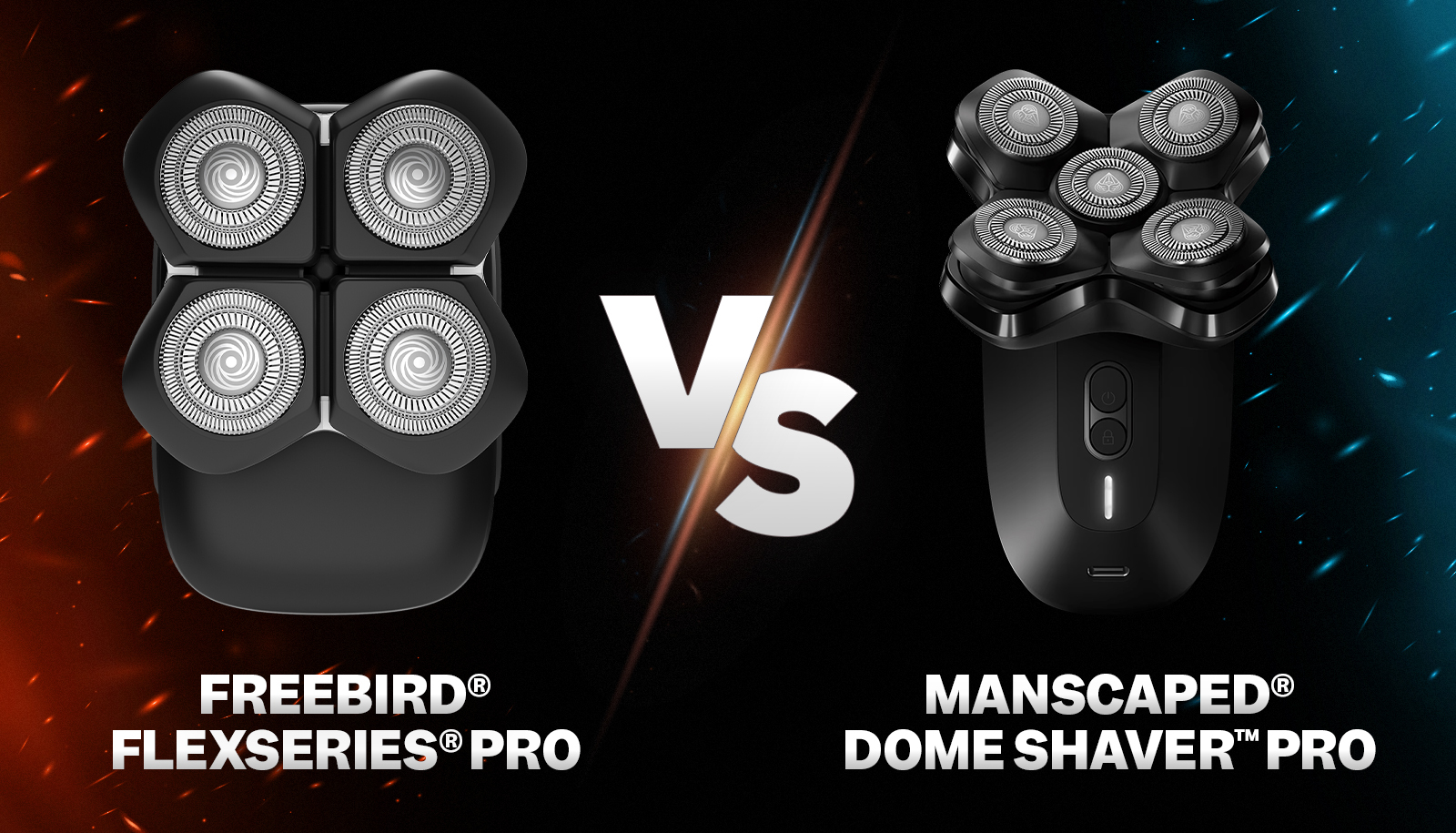 Freebird FlexSeries Pro vs. Manscaped Dome Shaver