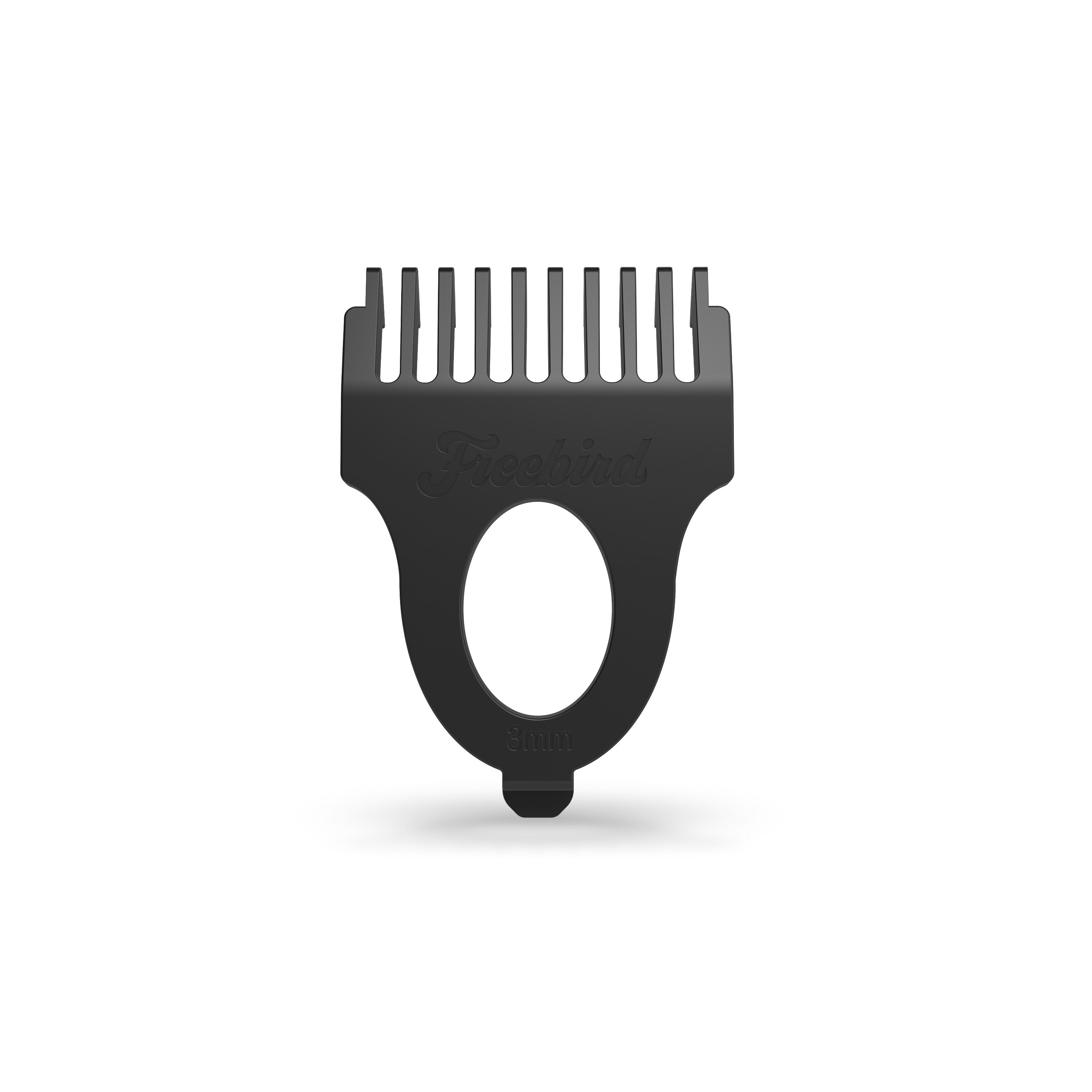 The Pro Clipper Safety Guards are black plastic covers with comb-like teeth, featuring