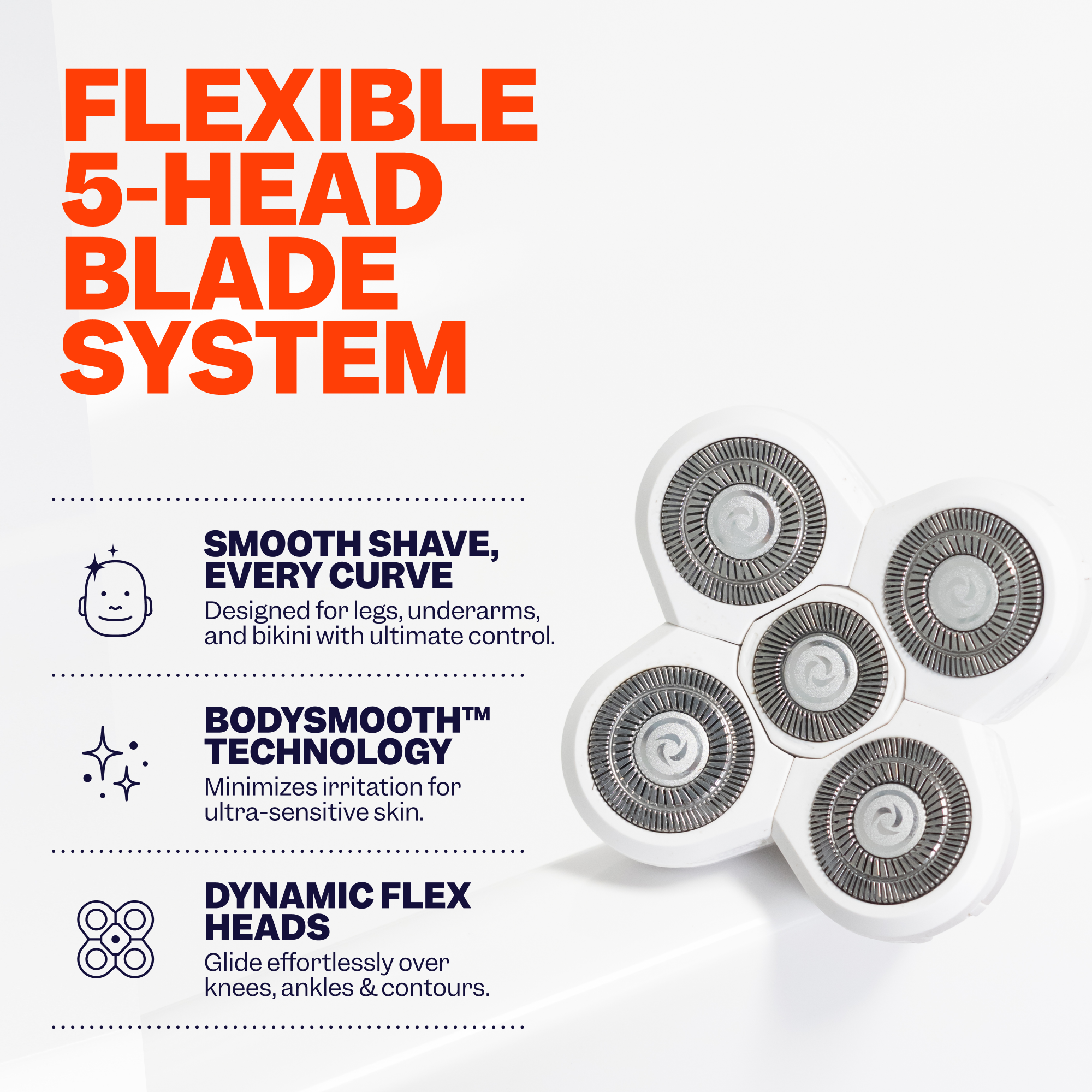 Freebird FlexSeries® Blade Refill for Women offers a close, smooth shave with ScalpSafe Technology and flexible, irritation-free use.