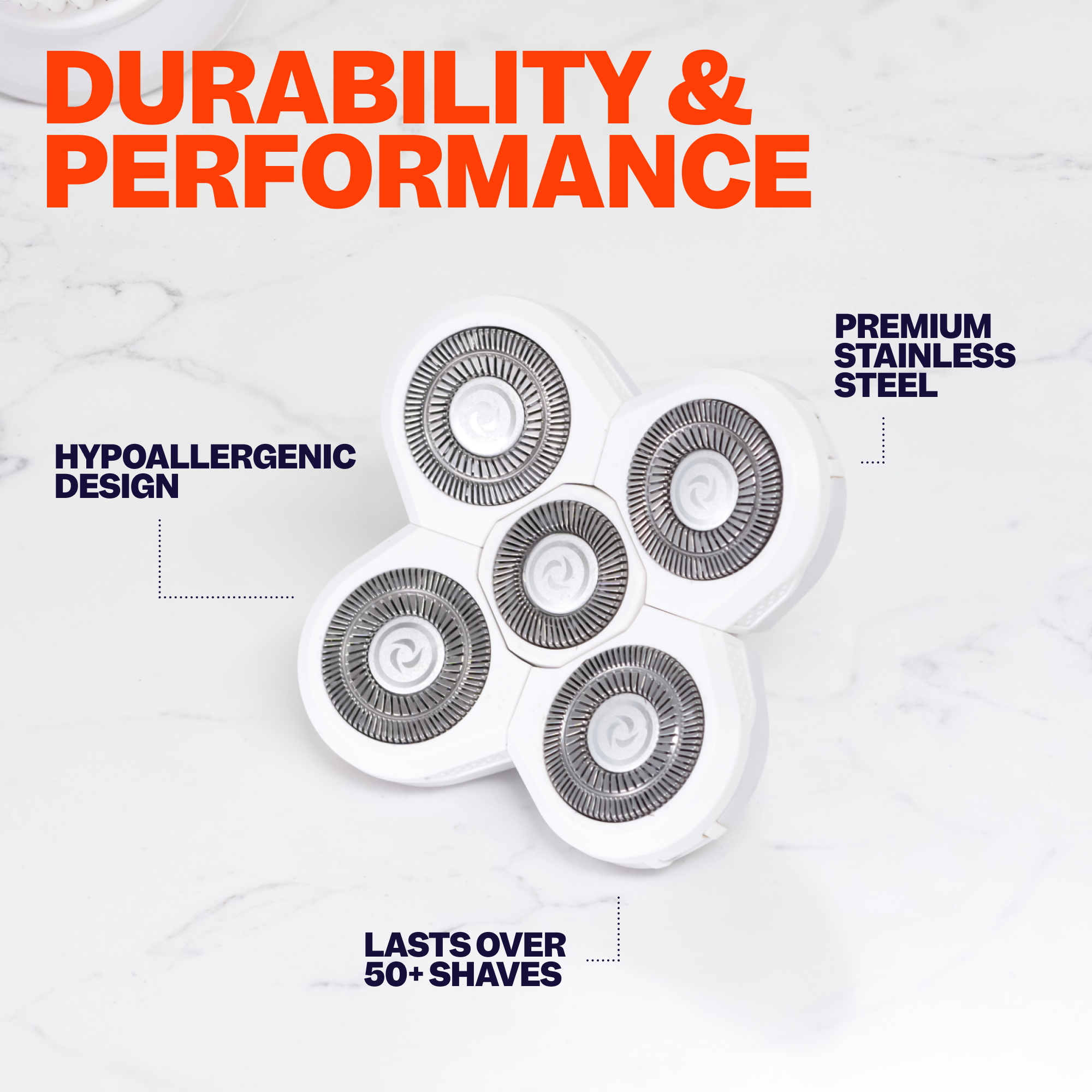 The Freebird FlexSeries® Blade Refill for Women has five circular blades and ScalpSafe Tech for a close, irritation-free shave.