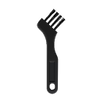  The Freebird Micro Cleaning Brush is a black plastic tool with stiff bristles and a handle hole, perfect for precise shaver care. 