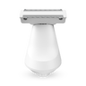 The Freebird Precision Body Trimmer head in white, shown from the front, offers a comfortable shave on a plain background.